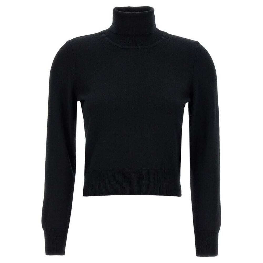 ANTONINO VALENTI Black Merino Wool Women's Cardigan